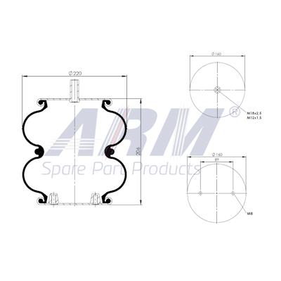 Convoluted Air Spring - 0.60.610