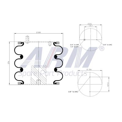 Convoluted Air Spring - 0.60.651