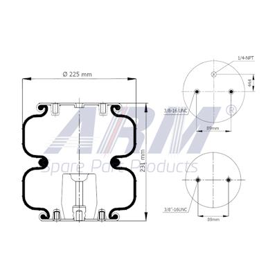 Convoluted Air Spring - 0.60.683