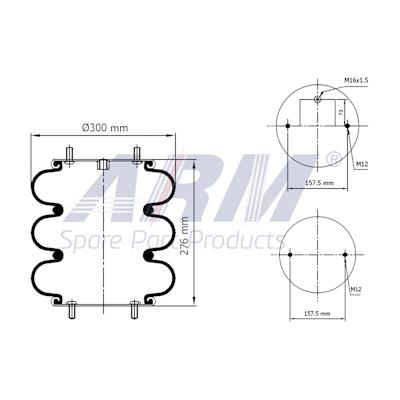 Convoluted Air Spring - 0.60.726