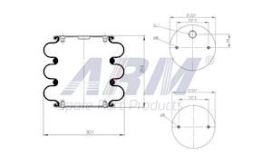 Convoluted Air Spring - 0.60.736