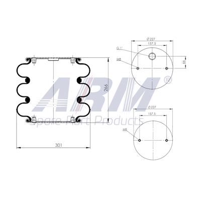 Convoluted Air Spring - 0.60.736