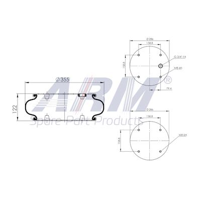 Convoluted Air Spring - 0.60.750