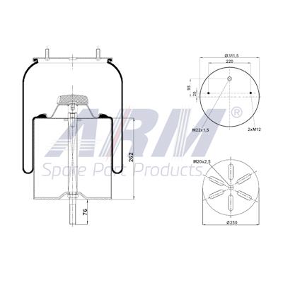 Complete Air Spring - 0.60.838