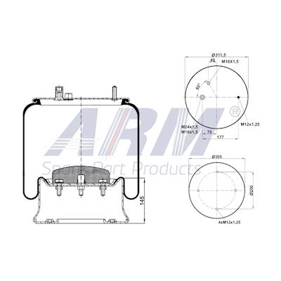 Complete Air Spring - 0.60.398