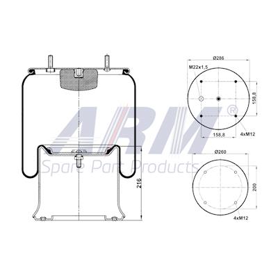 Complete Air Spring - 0.60.841