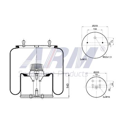 Complete Air Spring - 0.60.082