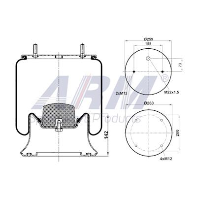 Complete Air Spring - 0.60.845