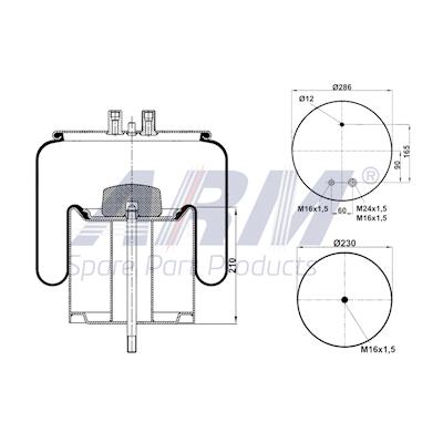 Complete Air Spring - 0.60.855