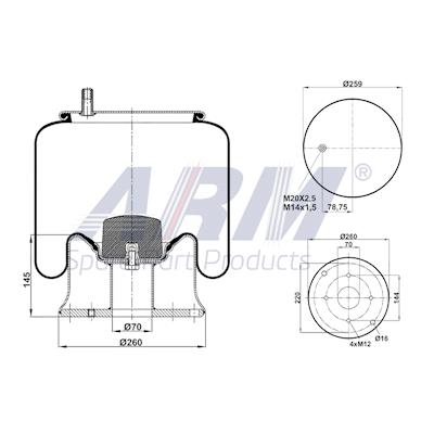 Complete Air Spring - 0.60.276