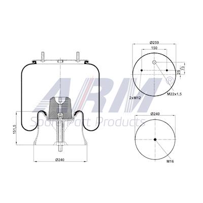 Complete Air Spring - 0.60.863