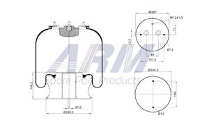 Complete Air Spring - 0.60.864