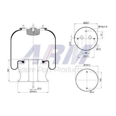 Complete Air Spring - 0.60.865