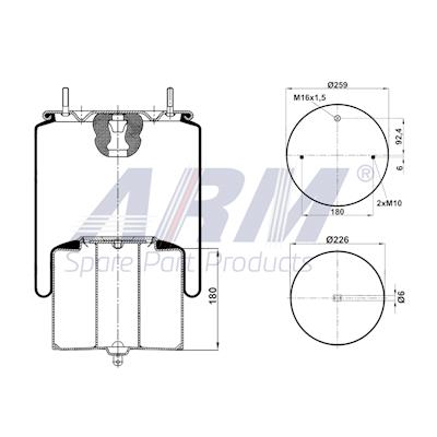 Complete Air Spring - 0.60.880