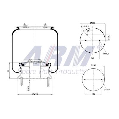 Complete Air Spring - 0.60.893