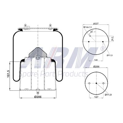 Complete Air Spring - 0.60.898