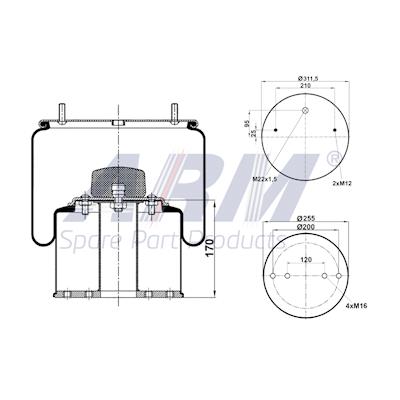 Complete Air Spring - 0.60.903