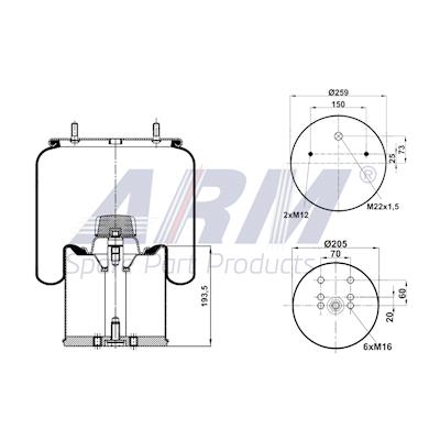 Complete Air Spring - 0.60.911