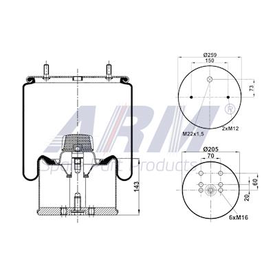 Complete Air Spring - 0.60.876