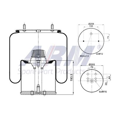 Complete Air Spring - 0.60.913