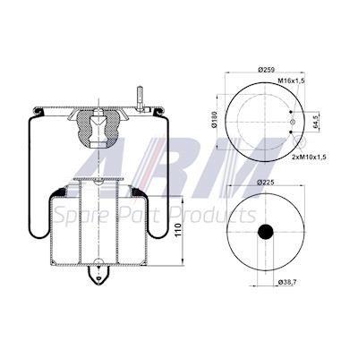 Complete Air Spring - 0.60.817