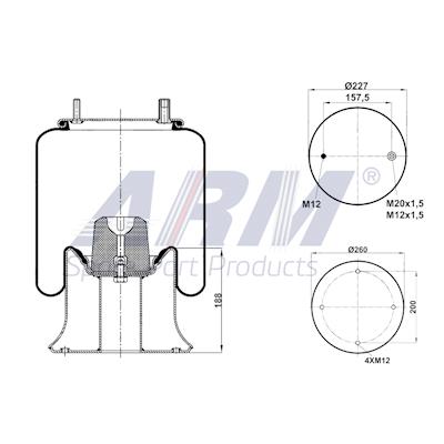 Complete Air Spring - 0.60.925