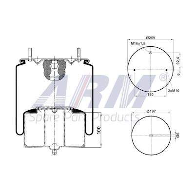 Complete Air Spring - 0.60.948