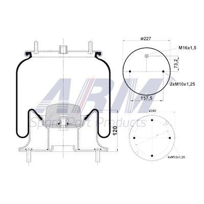 Complete Air Spring - 0.60.965