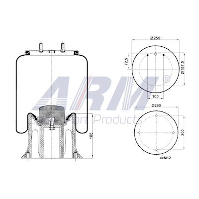 Complete Air Spring - 0.60.968