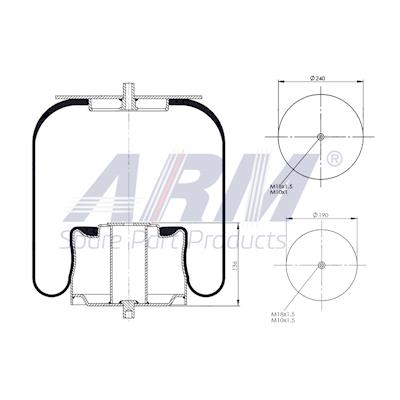 Complete Air Spring - 0.60.975