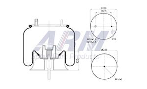 Complete Air Spring - 0.60.980