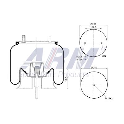 Complete Air Spring - 0.60.980