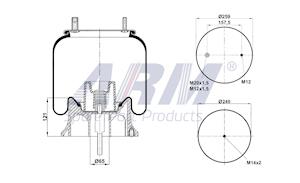 Complete Air Spring - 0.60.981