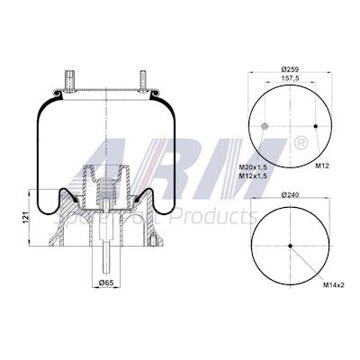 Complete Air Spring - 0.60.981