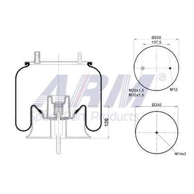 Complete Air Spring - 0.60.982