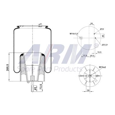 Complete Air Spring - 0.60.861