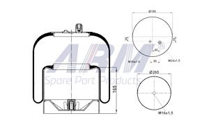 Complete Air Spring - 0.60.984