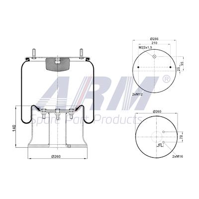 Complete Air Spring - 0.60.985