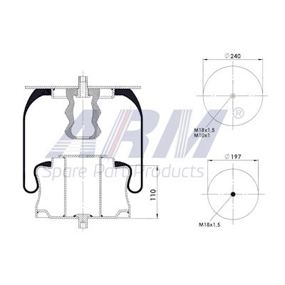 Complete Air Spring - 0.60.986