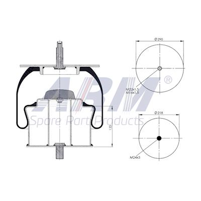 Complete Air Spring - 0.60.995