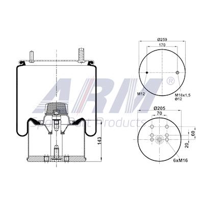 Complete Air Spring - 0.60.1050