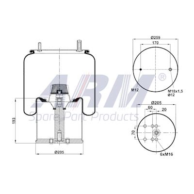 Complete Air Spring - 0.60.461