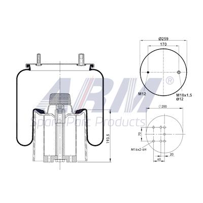 Complete Air Spring - 0.60.1051