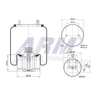 Complete Air Spring - 0.60.1052