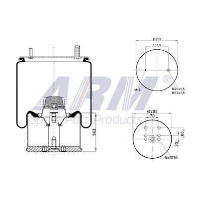 Complete Air Spring - 0.60.1053